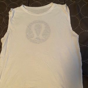 Lululemon white “Glow in the Dark” sleeveless tank
